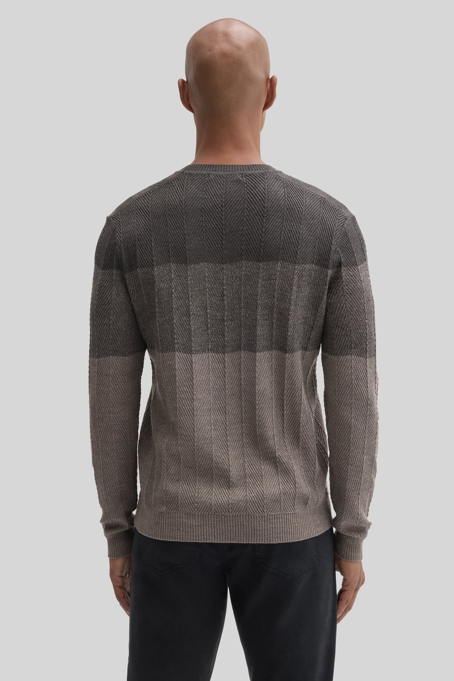 Marchetti Herringbone Crewneck Sweater