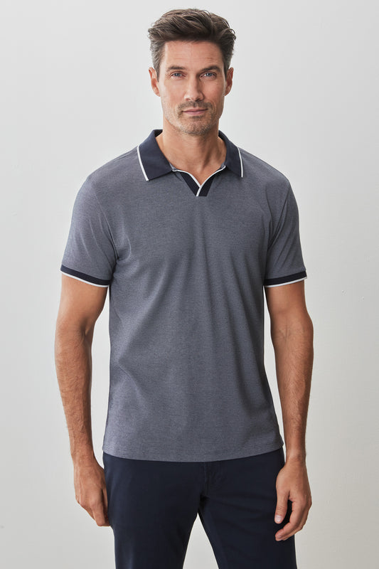 Northpark Short Sleeve Open Collar Polo