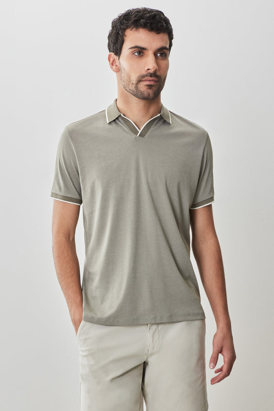 Northpark Short Sleeve Open Collar Polo