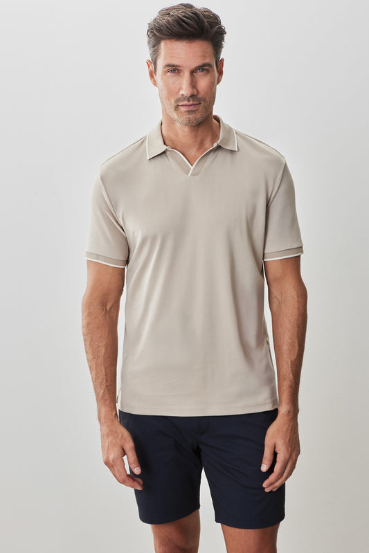 Northpark Short Sleeve Open Collar Polo