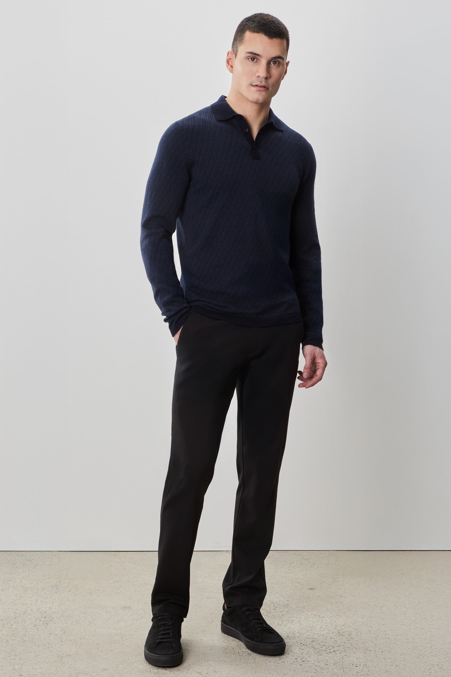 Borja Long Sleeve Sweater Polo