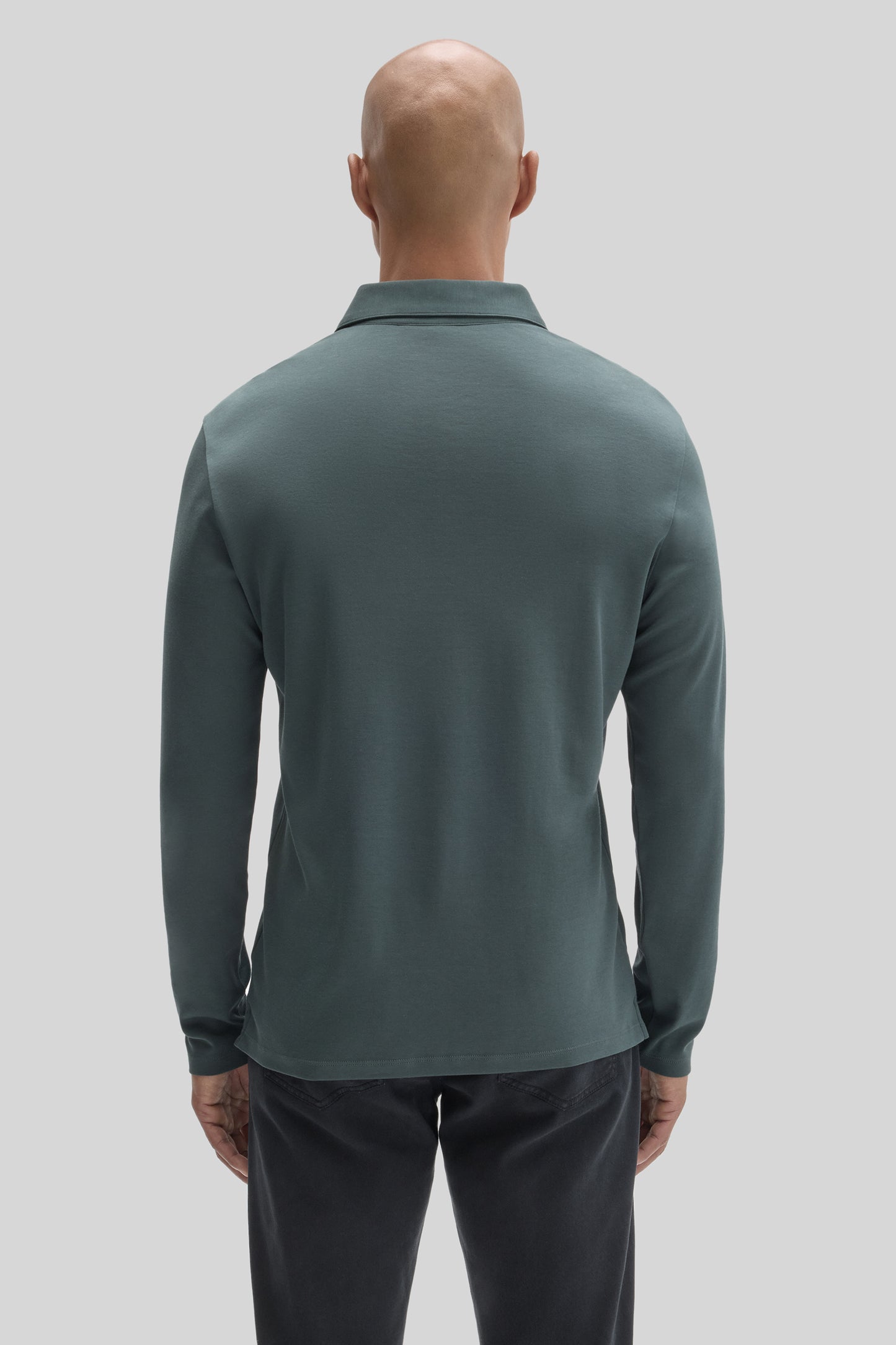 The Barakett Long Sleeve Herringbone Polo
