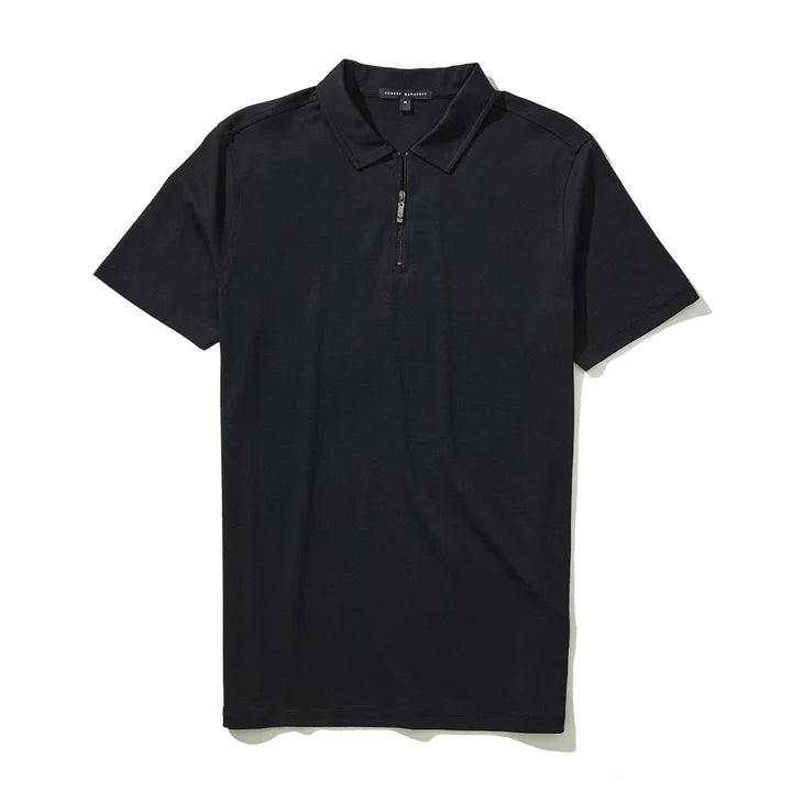 Short Sleeve Zip Polos