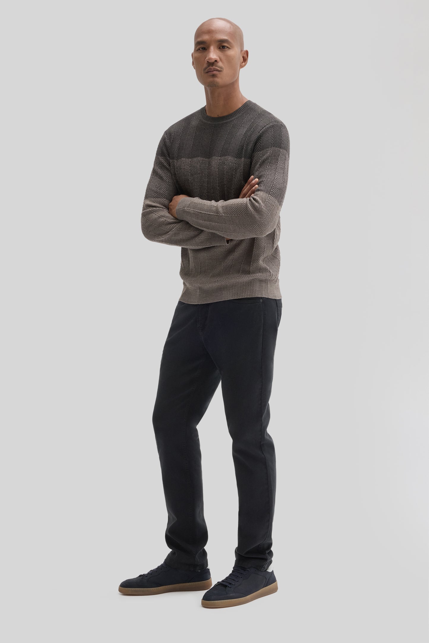 Marchetti Herringbone Crewneck Sweater