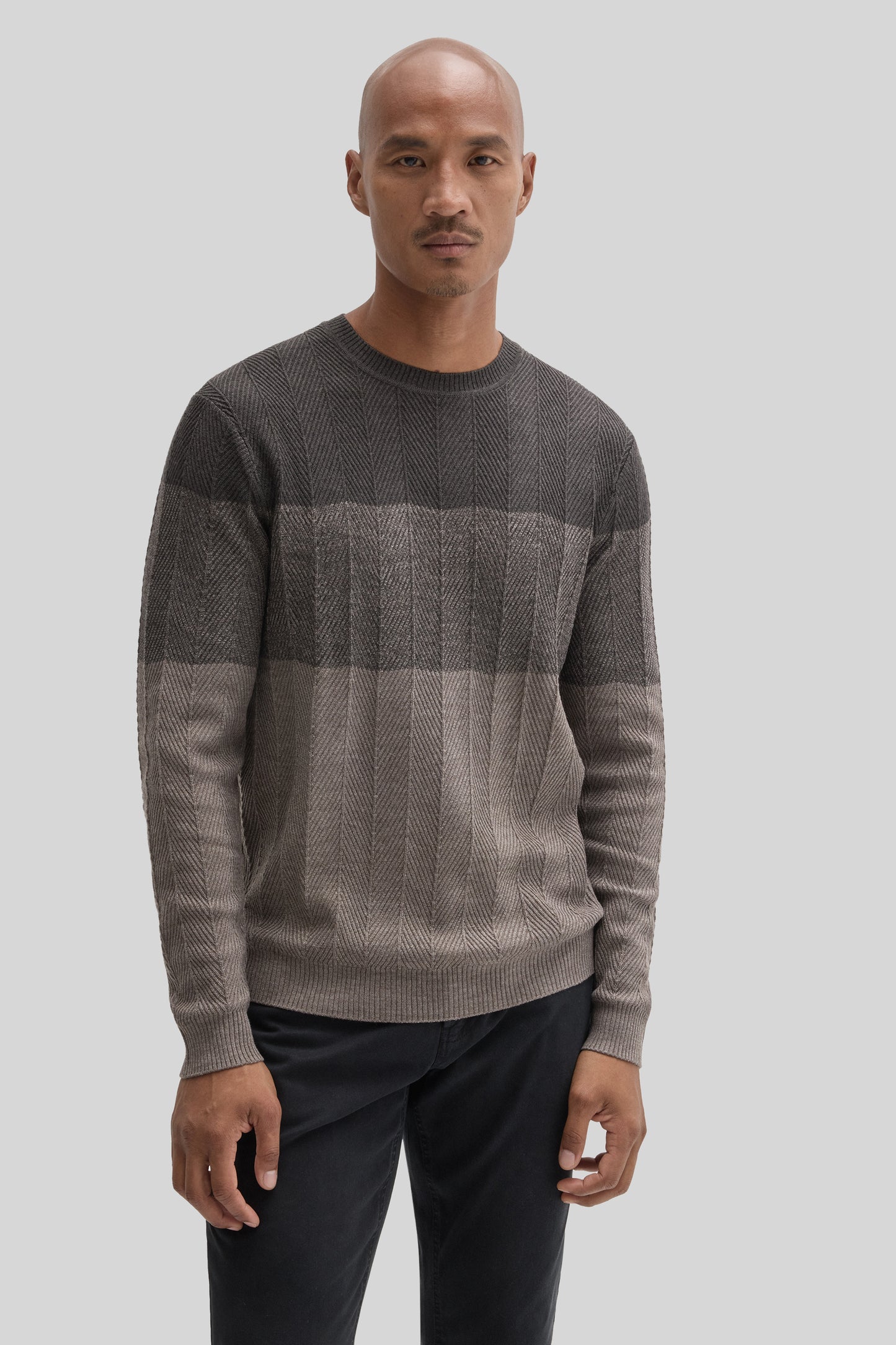Marchetti Herringbone Crewneck Sweater