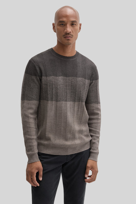 Marchetti Herringbone Crewneck Sweater