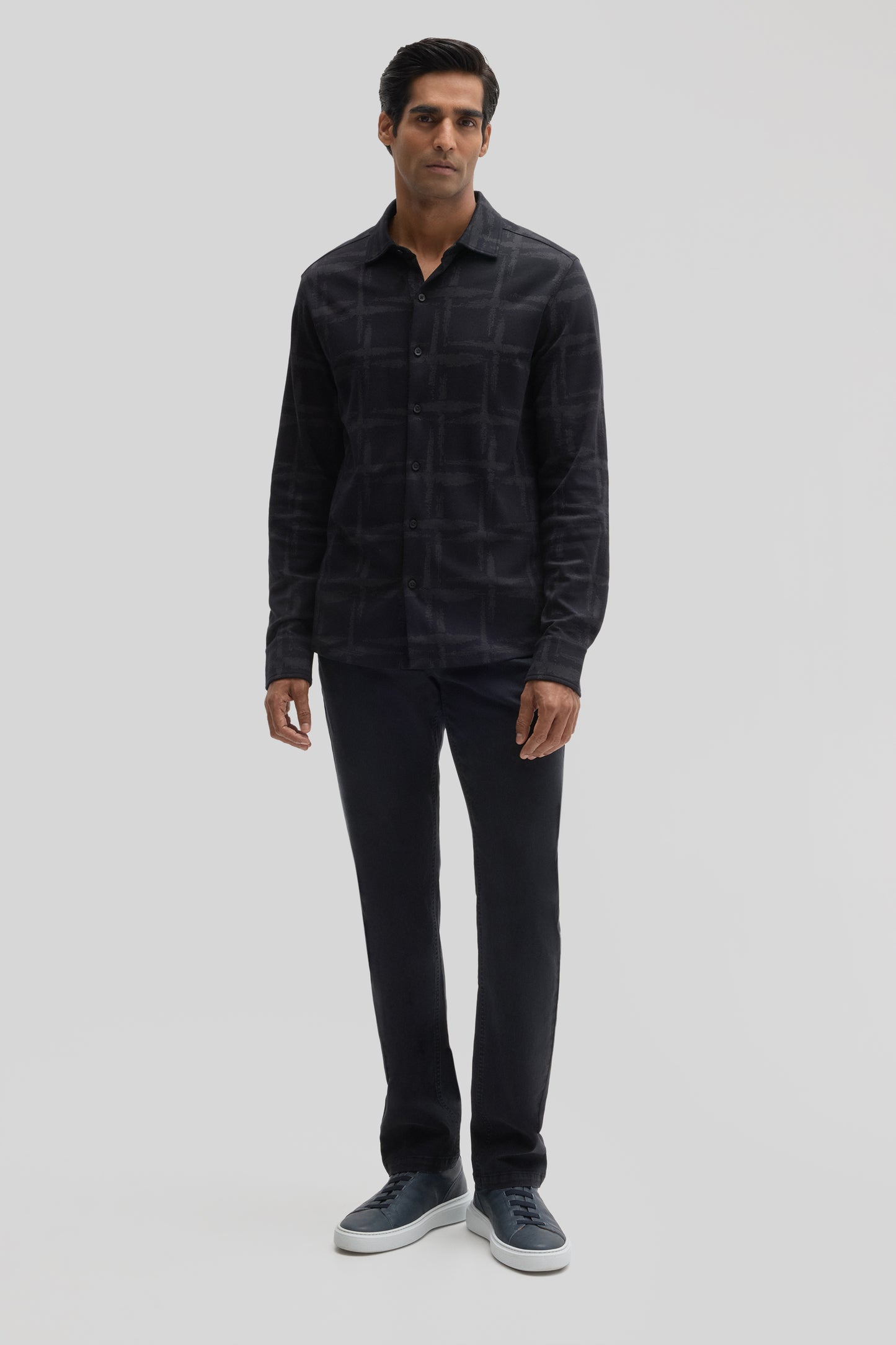 CHEMISE TRICOTÉE DRAVON LS - Noir