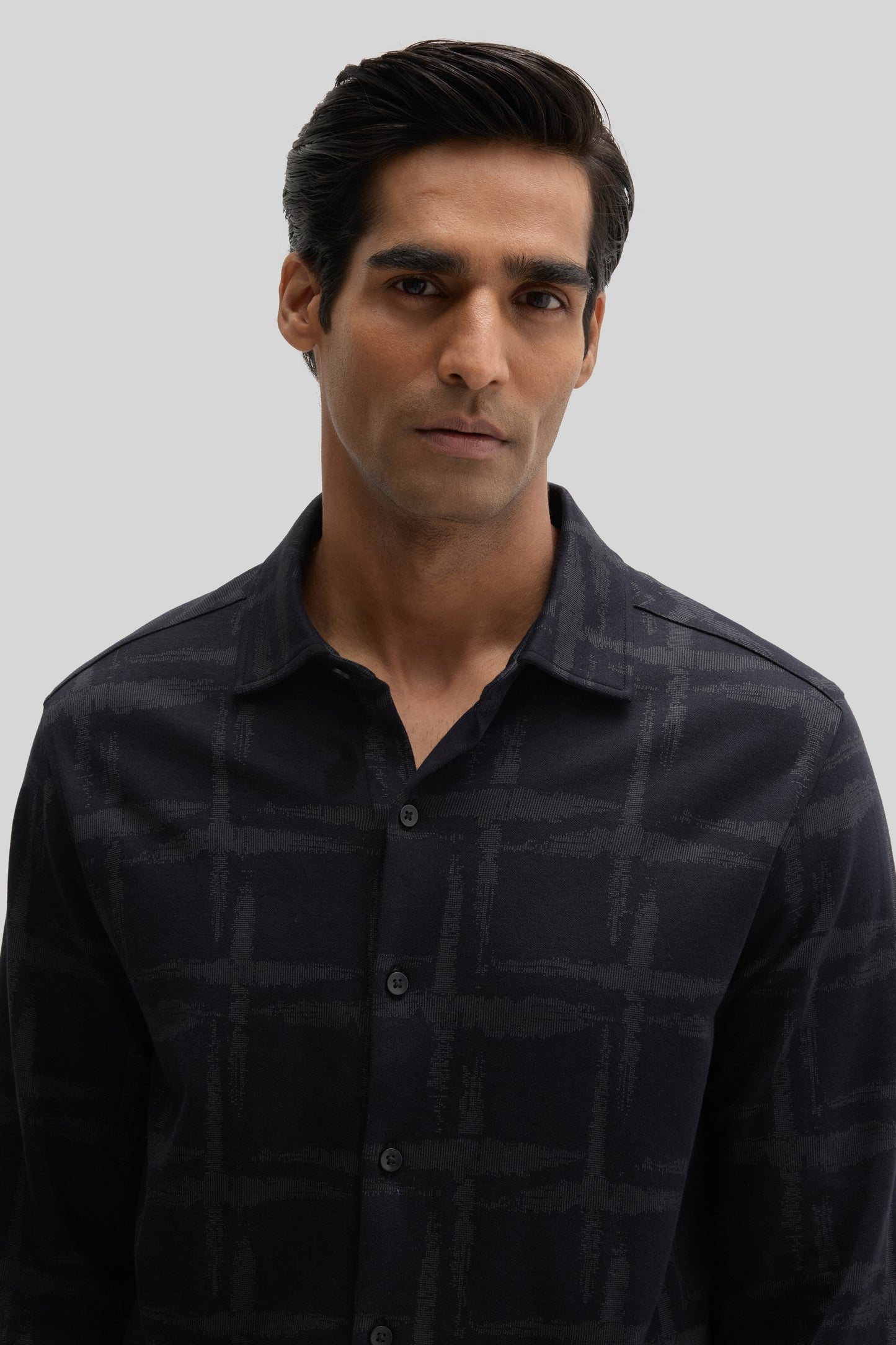 CHEMISE TRICOTÉE DRAVON LS - Noir