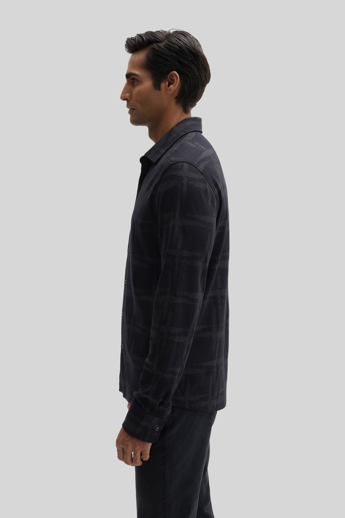CHEMISE TRICOTÉE DRAVON LS - Noir