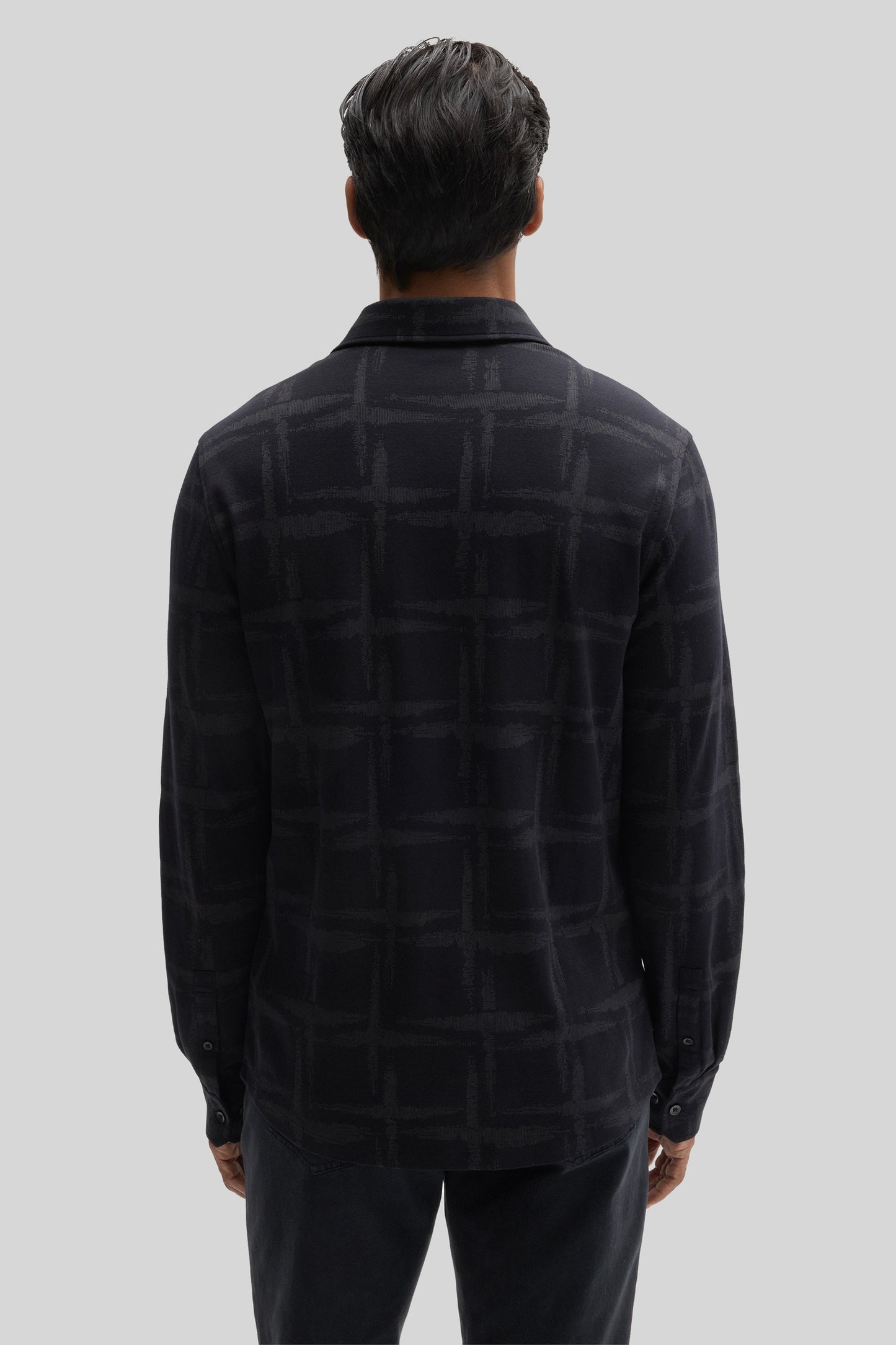 CHEMISE TRICOTÉE DRAVON LS - Noir