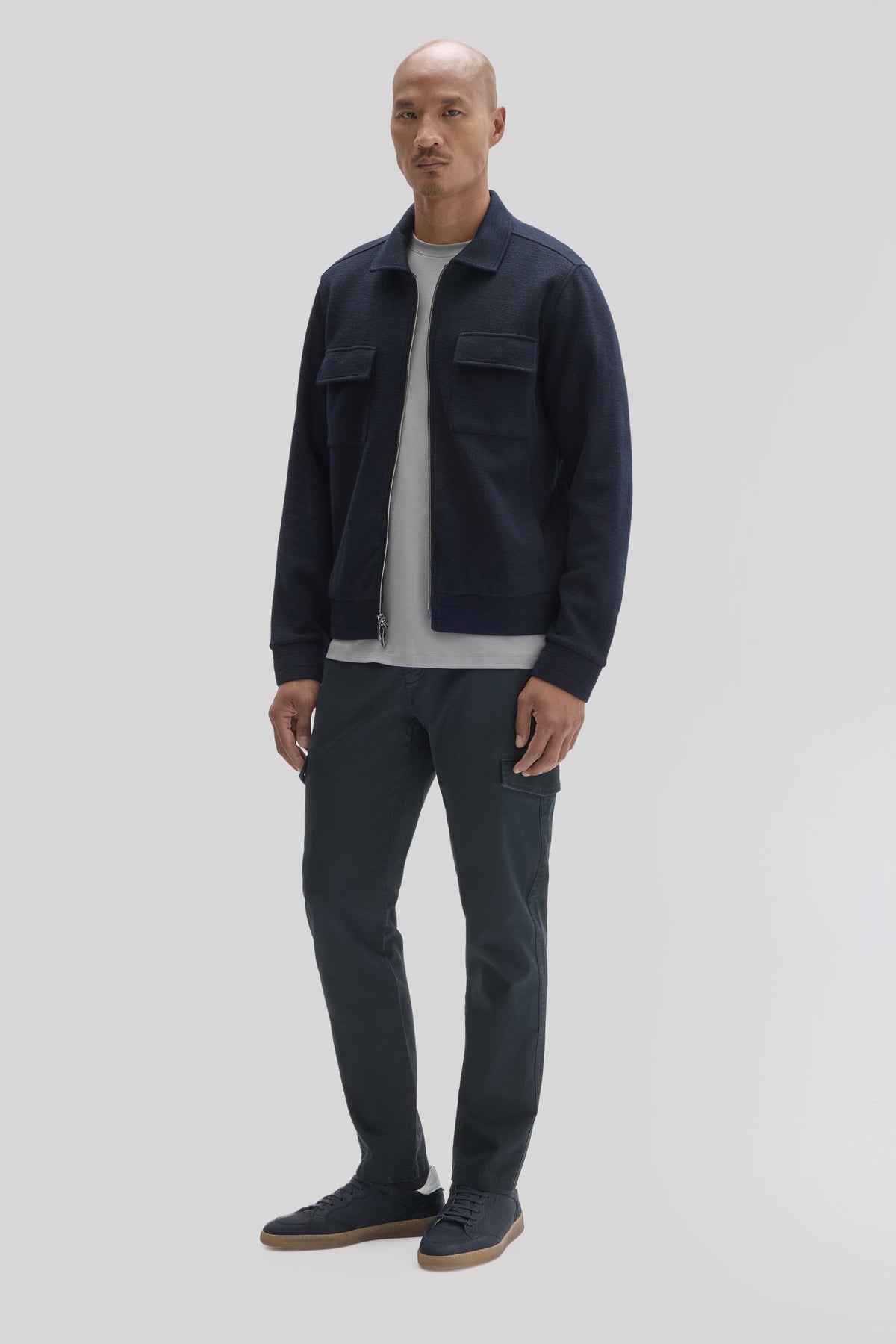 MEZNER VESTE COURTE ZIPPÉE-Marine