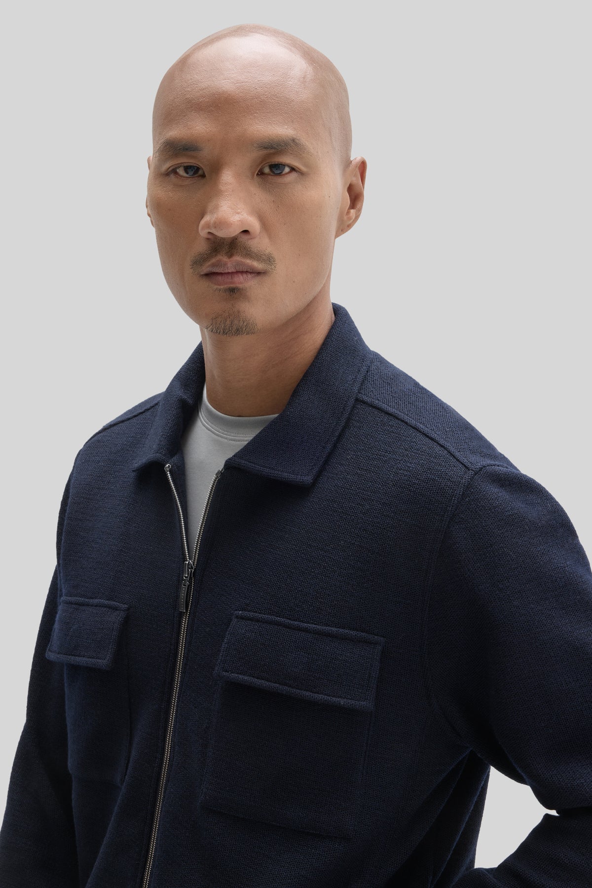 MEZNER VESTE COURTE ZIPPÉE-Marine