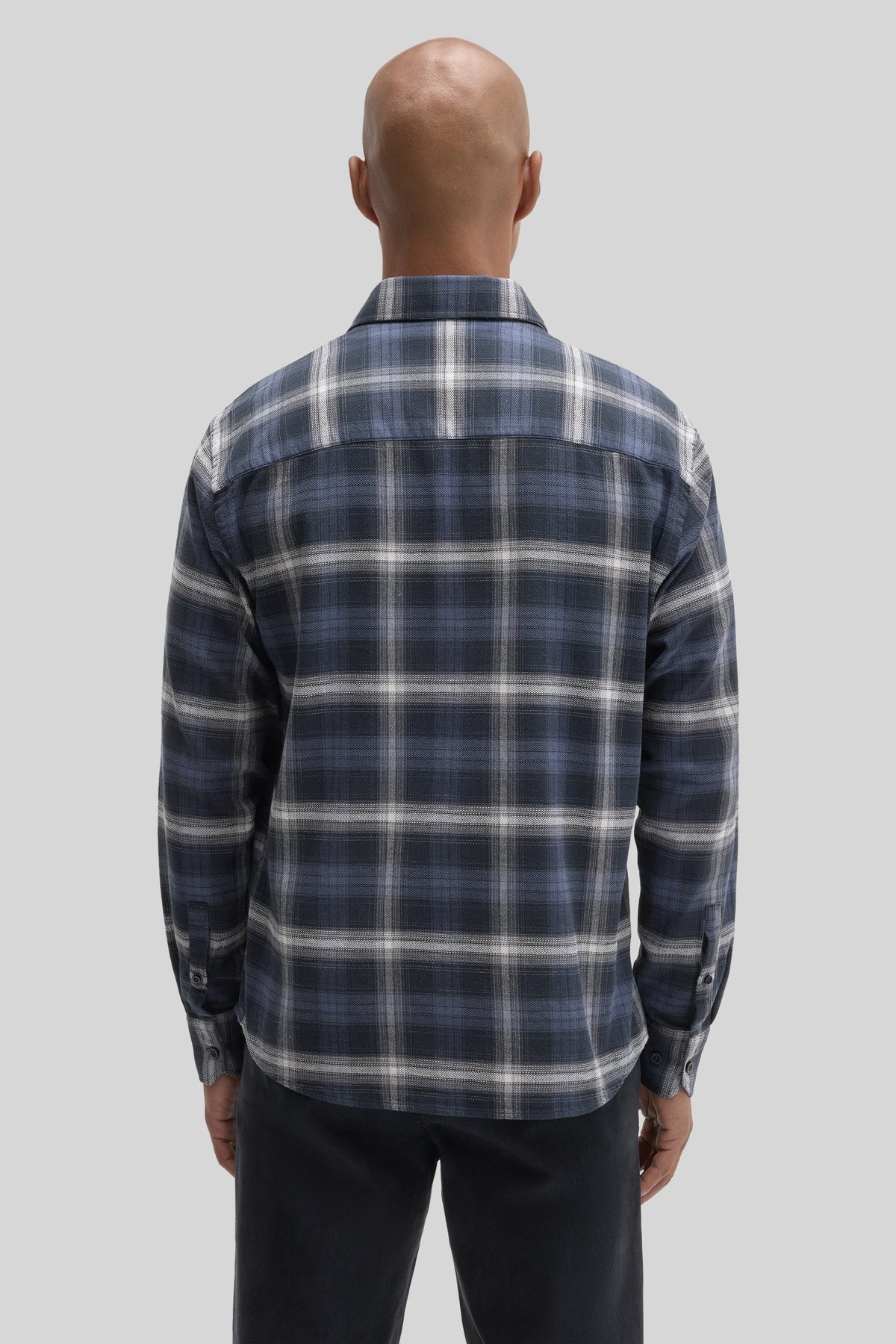 BATES LS WOVEN SHIRT-Indigo foncé