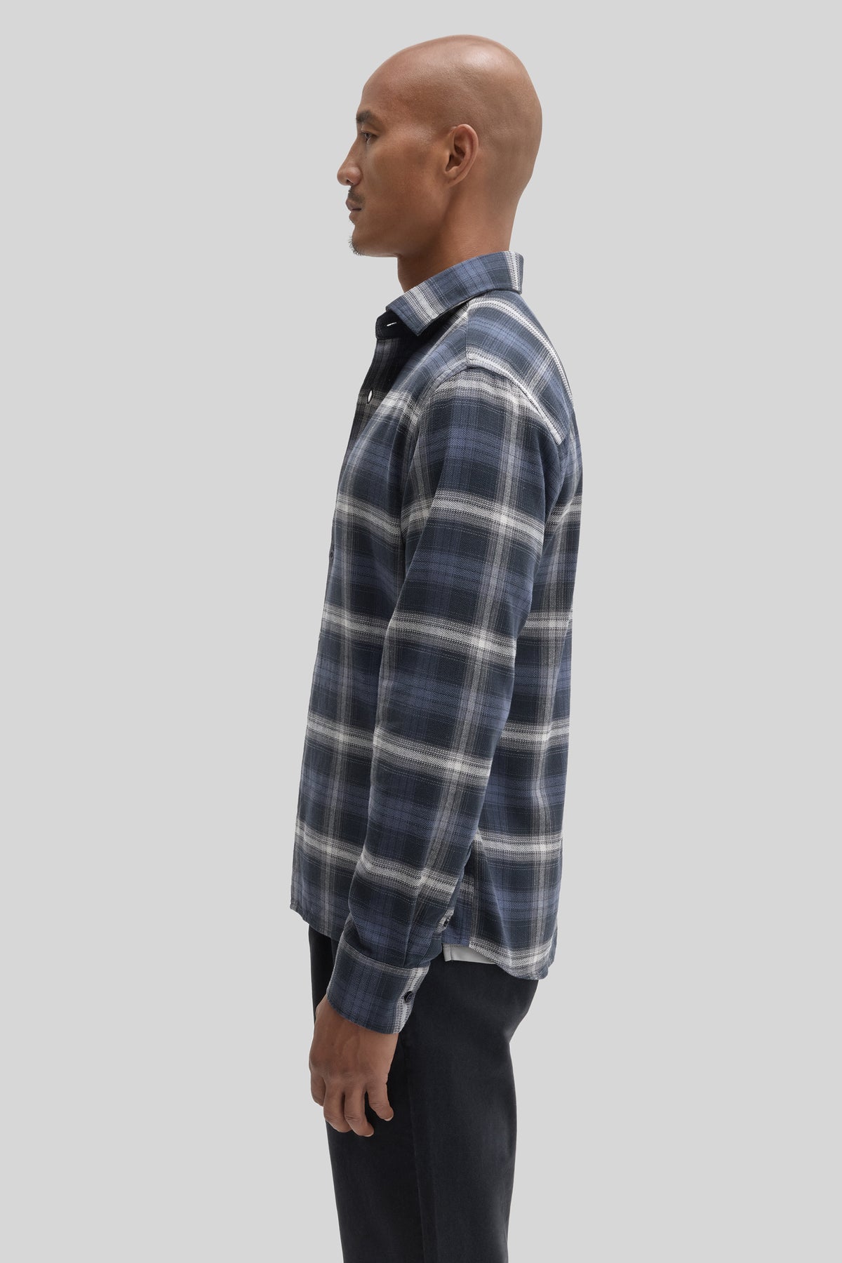 BATES LS WOVEN SHIRT-Indigo foncé