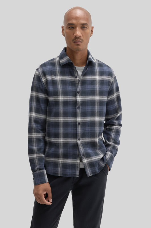 BATES LS WOVEN SHIRT-Indigo foncé