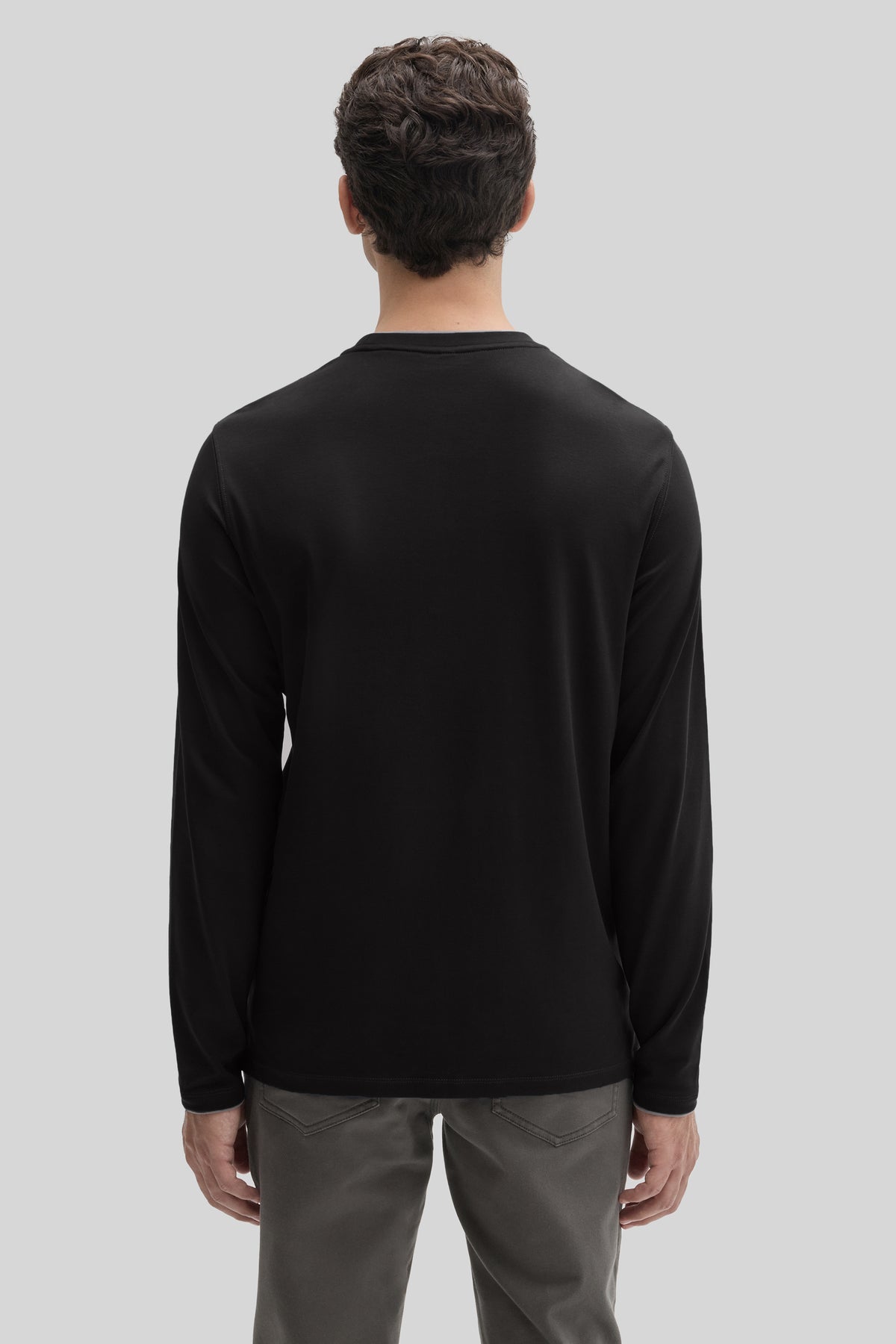 GEORGIA LS CRW DOUBLE NECK-Noir