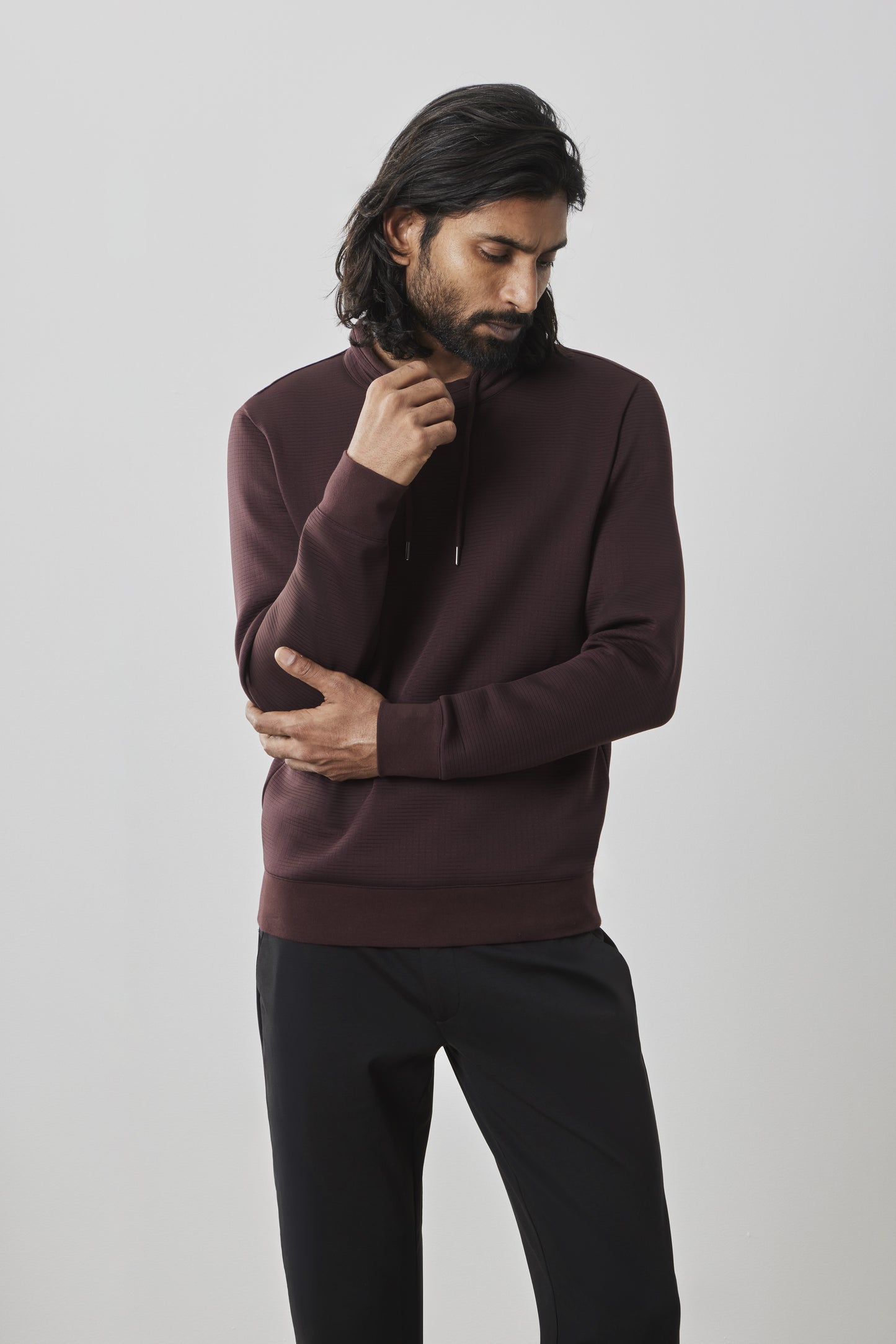 Drayton Long-Sleeve Crossover Mockneck