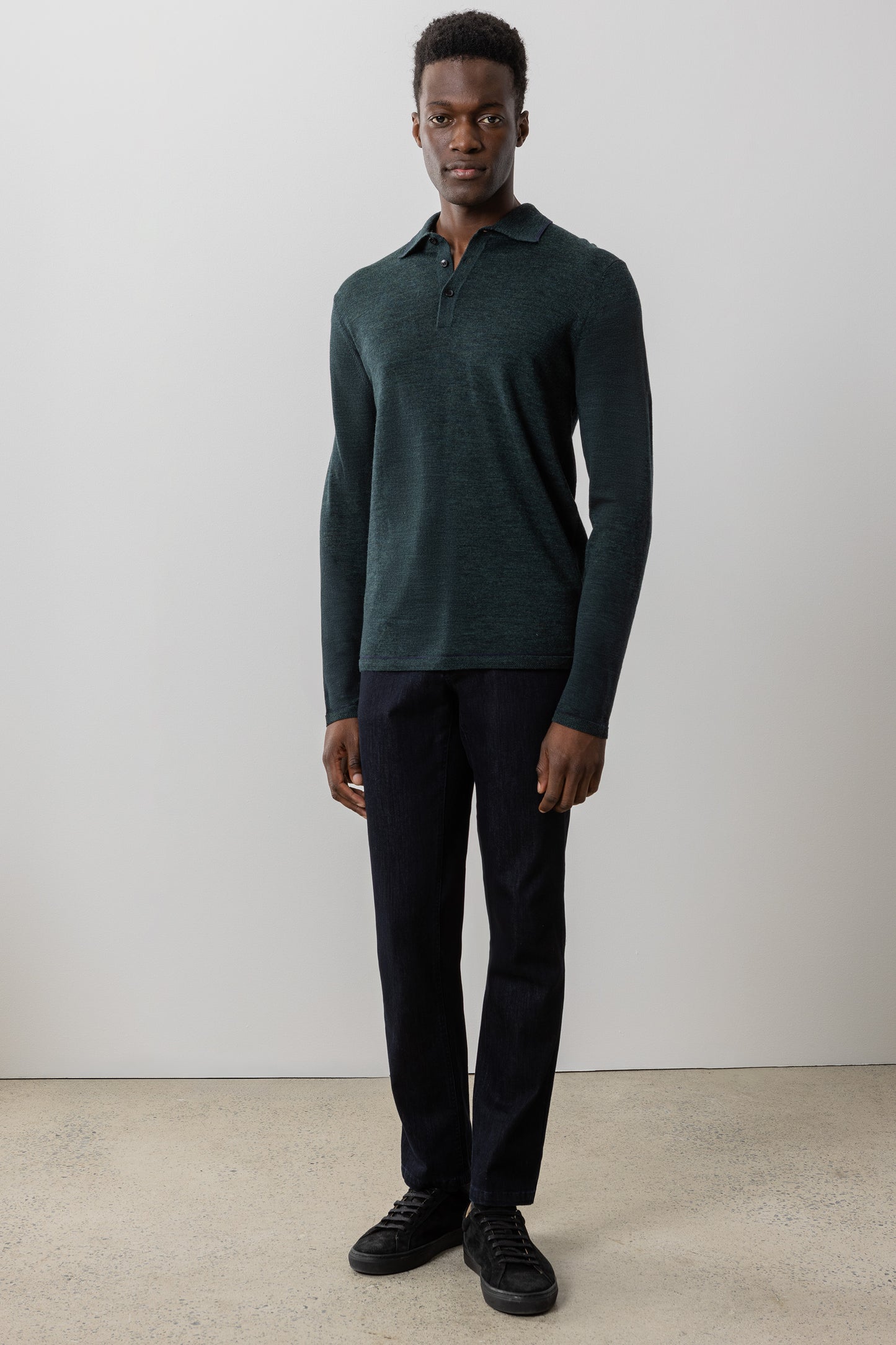 Roman Long-Sleeve Sweater Polo