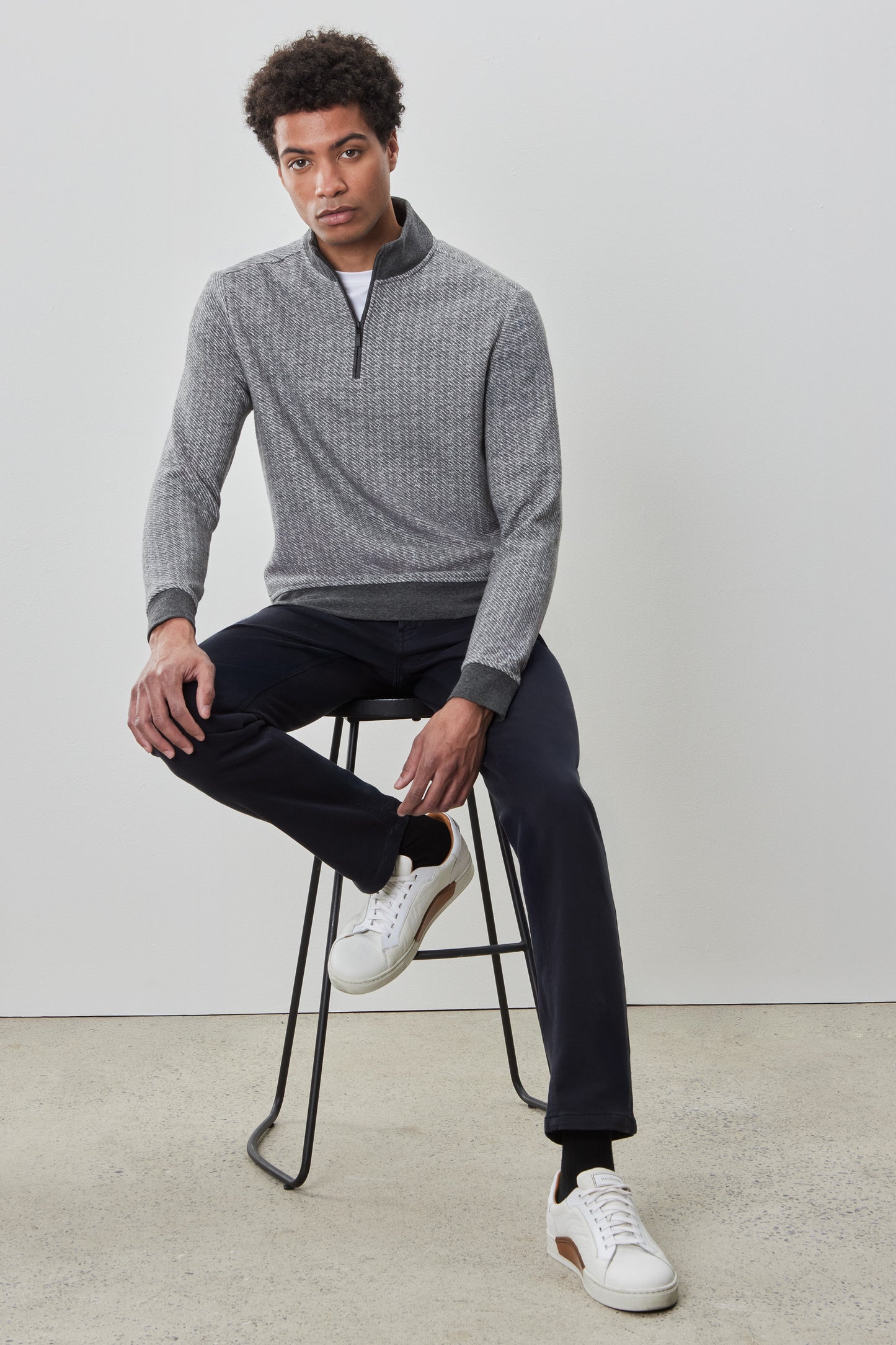 Pull demi-zip Cedro