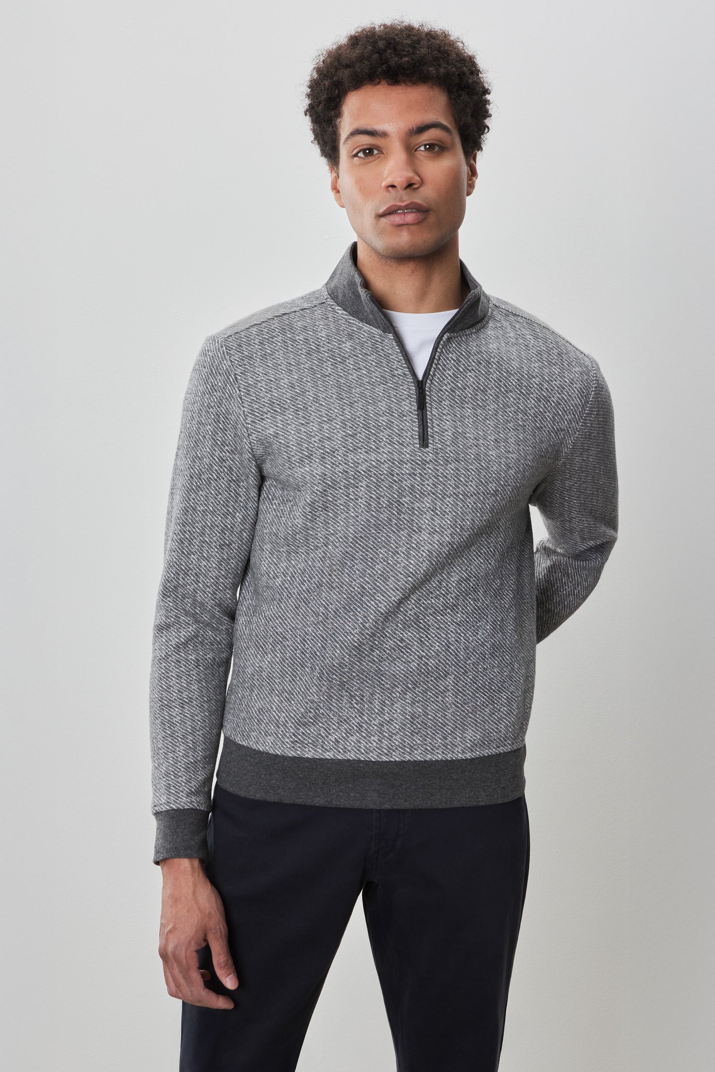 Pull demi-zip Cedro