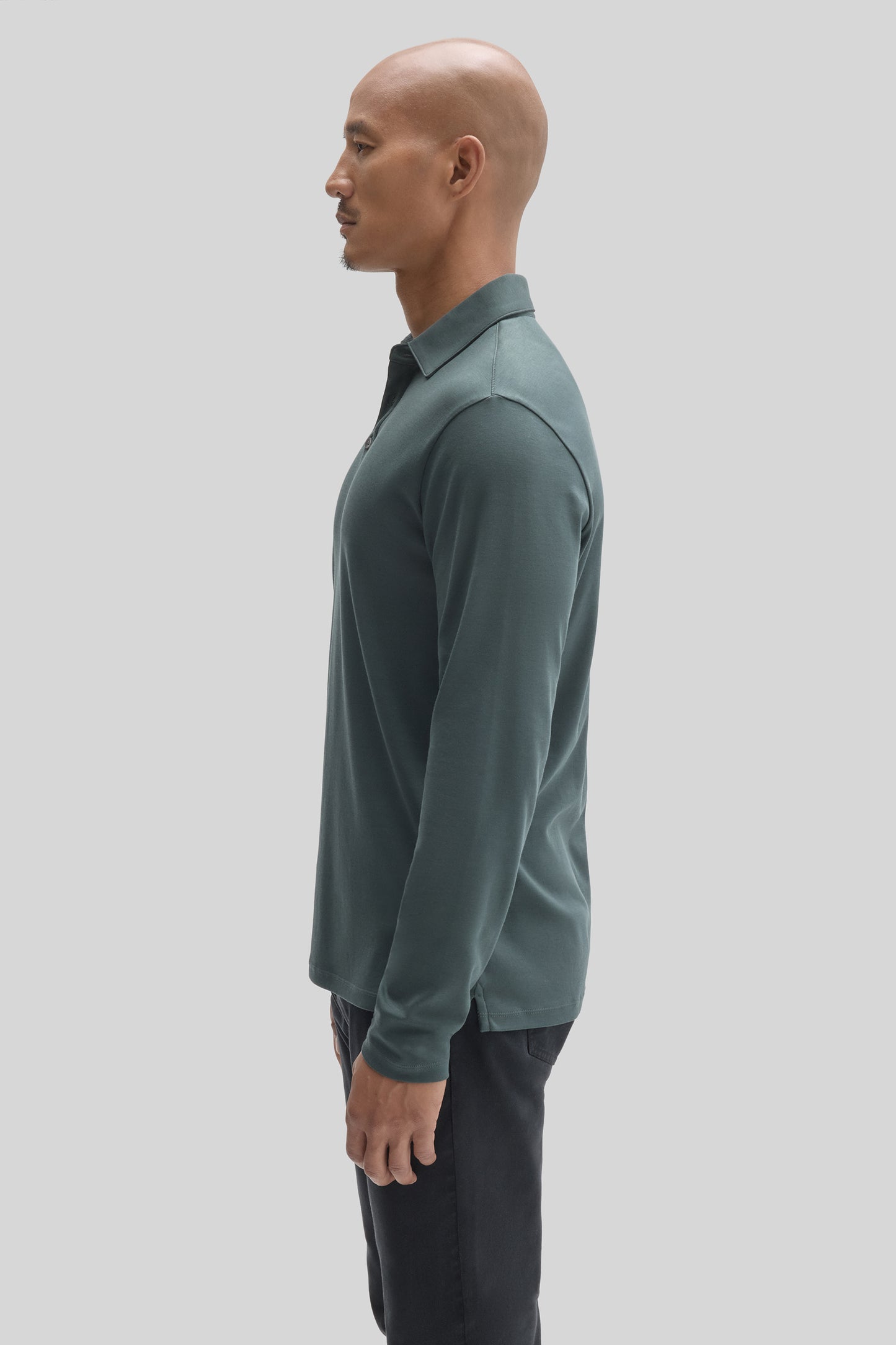 The Barakett Long Sleeve Herringbone Polo