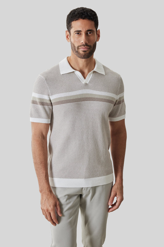 Rourke Open Collar Sweater Polo