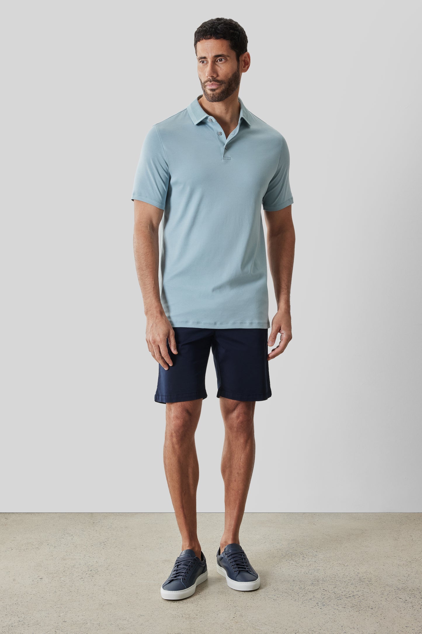 Polo Barakett à col texturé